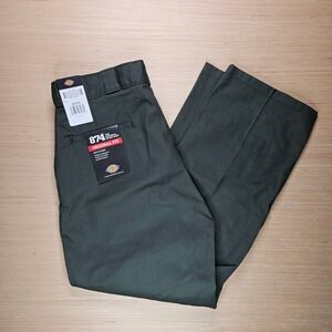 Dickies 874 Original Fit Work Pants Gray Mens Size 36x30 Wrinkle Resistant NEW